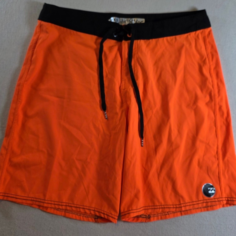 Billabong Platinum X PX3 Men 34 Bright Orange Performance Stretch Board Shorts